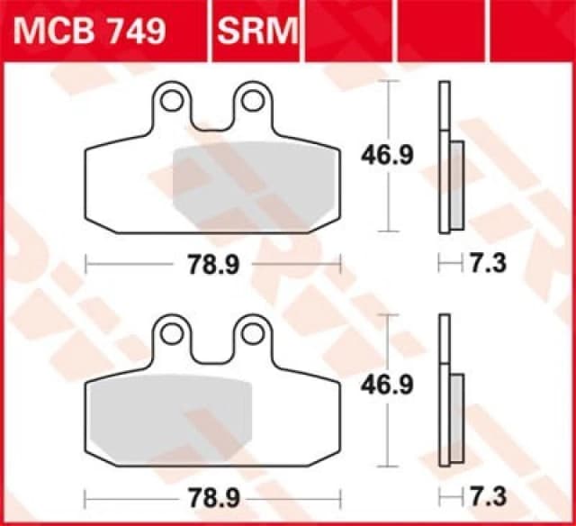 TRW MCB749SRM Brake pad set Brake Pad Set,disc brake (402)
