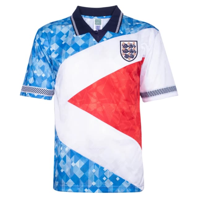 Score Draw England 1990 Mash Up Retro Football Shirt ENG90HMASHPYSS-L L Mens Sportswear