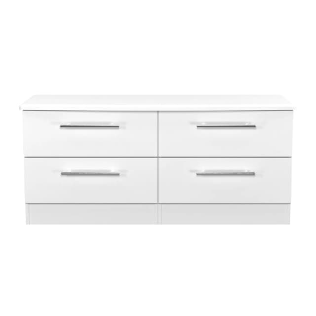 Ready Assembled 2 U Carlton 4 Drawer Bed Box (Ready Assembled) in White Size: Small White Unisex Small