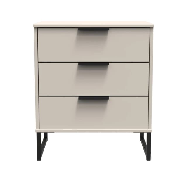 Ready Assembled 2 U Fuji 3 Drawer Chest (Ready Assembled) Stone