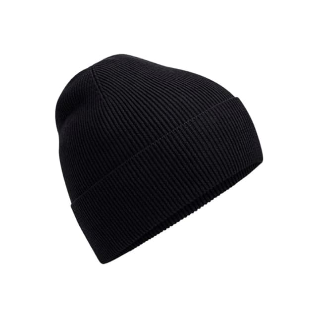 Beechfield Beechfield Men Knitted Cotton Beanie in Black One Size Male 5063425806607