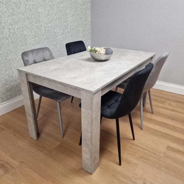 KOSY KOALA KOSY KOALA Dining Table Set with 4 Chairs Dining Room and Kitchen table set of 4 in Grey Grey One Size Unisex 5060711589008
