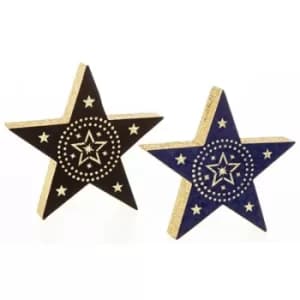 Xmas Flock Standing Star Large