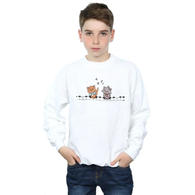 Disney The Aristocats Piano Players Sweatshirt White male