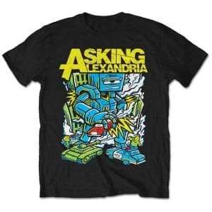 Asking Alexandria - Killer Robot Unisex Large T-Shirt - Black