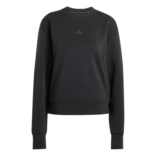 Sweatshirt round neck woman adidas D4T Workout Warm Up Noir Female 2XS