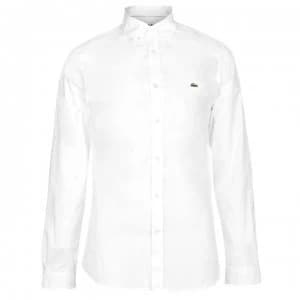 Lacoste Lacoste Long Sleeve Poplin Stretch Shirt - White 001