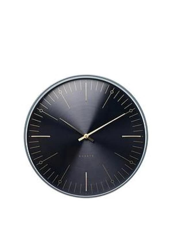Interval Wall Clock 40cm - Black & Gold Black unisex