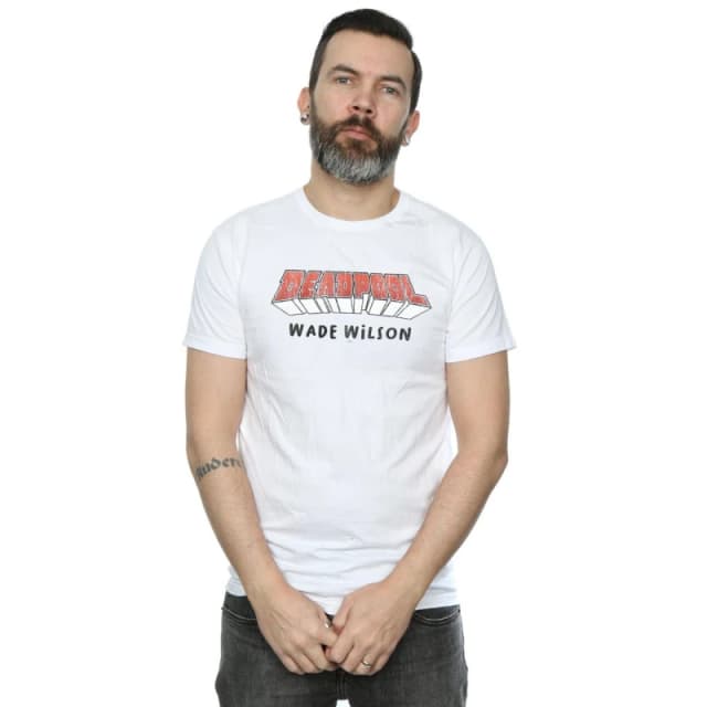 Marvel Marvel Men Deadpool AKA Wade Wilson T-Shirt in White Size: Small White S Male 5059114846504