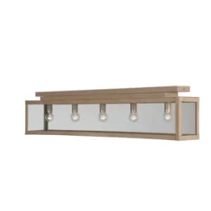 Zenia 5 Light Semi Flush Light Beige Gold