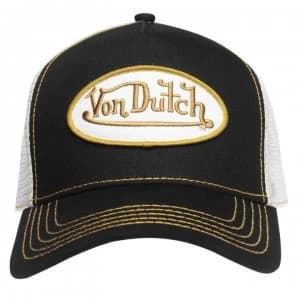Von Dutch Logo Cap - Blk/Gld/Wht