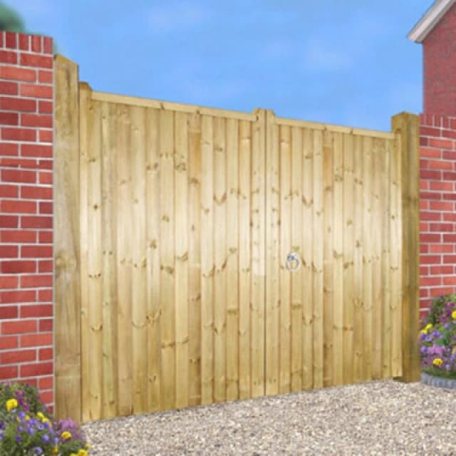Burbage Iron Craft Drayto Wooden Driveway Garden Gates 2400mm Wide X 1800mm High Dr61