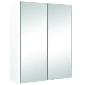 Wickes Semi-Frameless Double Mirror Bathroom Cabinet - White 500mm