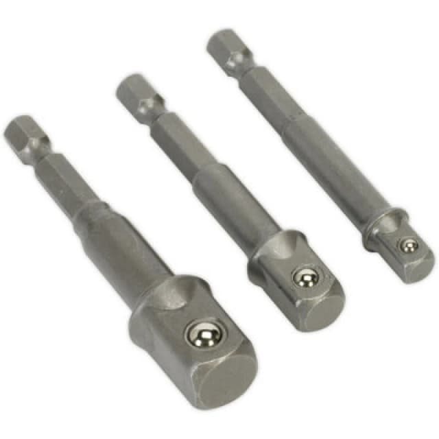 Loops 3 PACK - 1/4" Hex Chuck to Socket Adapter Converters - Power Drill Square Drive Multi