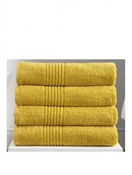 Eden Egyptian Pair Of Cotton Towels - Mustard