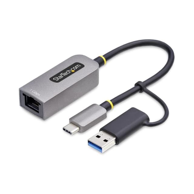 StarTech.com USB-C to Ethernet Adapter with USB-A Dongle. 10/100/1000M