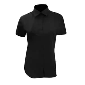 Kustom Kit Ladies Workforce Short Sleeve Shirt (10) (Black)