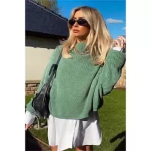 I Saw It First Slouchy Jumper - Green