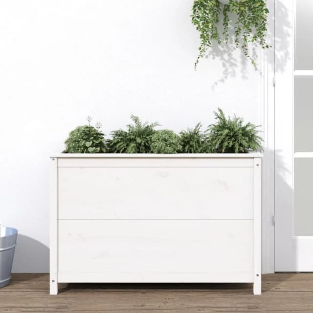 vidaXL Garden Raised Bed White 119.5x40x78 cm, White 825290