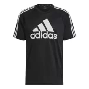 adidas Sereno Logo T Shirt Mens - Black