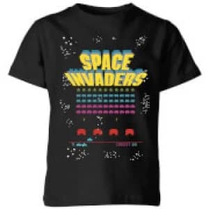 Space Invaders Game Screen Kids T-Shirt - Black - 11-12 Years