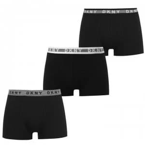 DKNY 3 Pack Trunks - Black/Strp WB