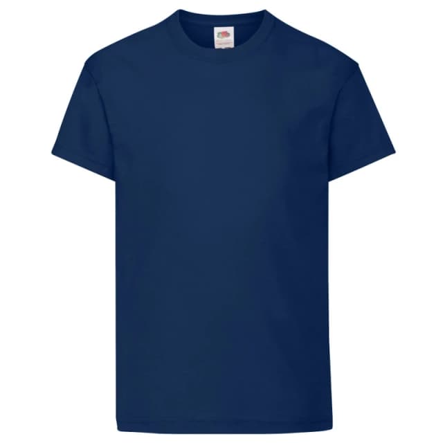 Fruit of the Loom Original Short Sleeve T-Shirt in Mid Navy Size: 12-13 Years Mid Navy Unisex 12-13 Years