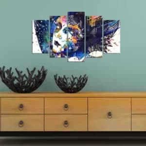 ABSW-04 Multicolor Decorative MDF Painting (5 Pieces)