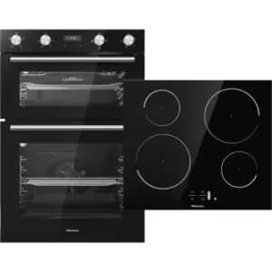 Hisense BI6095IGUK Built In Electric Double Oven & Induction Hob Pack