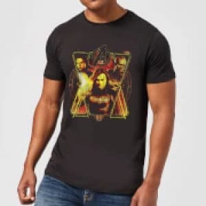 Avengers Endgame Distressed Sunburst Mens T-Shirt - Black