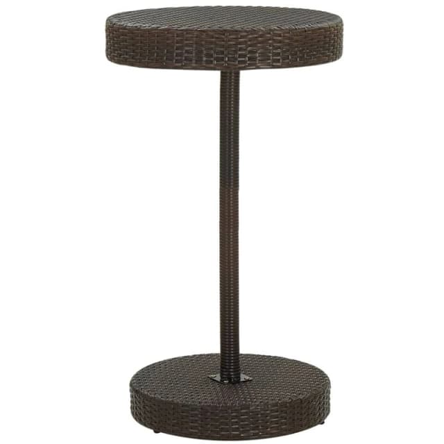 VIDAXL Garden Table Brown 60.5x106cm Poly Rattan Vidaxl 8720286002919