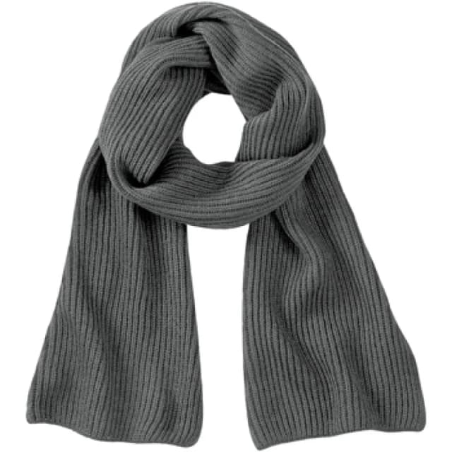 Beechfield Beechfield Men Metro Knitted Scarf in Light Grey Light Grey One Size Male 5063377402841
