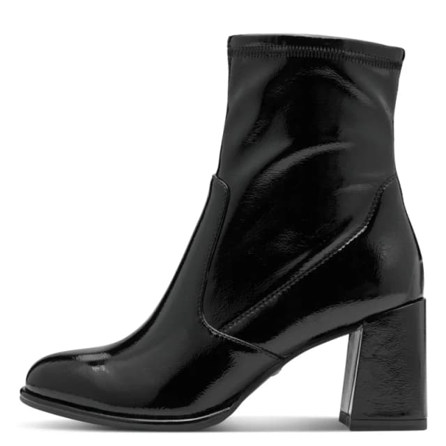 tamaris Patent Heeled Ankle Boots Black patent Women 39 (5.5 to 6);40 (6.5);41 (7)