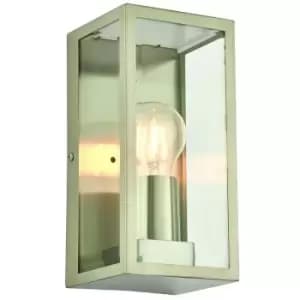 Saxby Breton - Outdoor Wall Lantern 1 Light Wall IP44 28W Brushed Stainless Steel