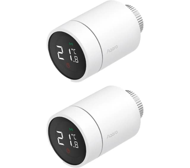 AQARA E1 Wireless Smart Radiator Thermostat - Twin Pack, White 5055167736304