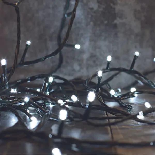 Festive 15.9m Indoor & Outdoor Multifunction Christmas Fairy Lights 200 White LEDs