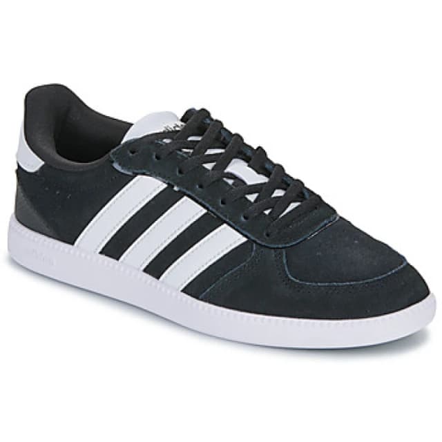 adidas Sportswear Womens Breaknet Sleek Suede Trainer - Black/white, Black/White, Size 3.5, Women Black/White W2F4E Female 3.5