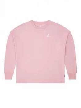 Converse Left Chest Long Sleeve T-Shirt - Pink