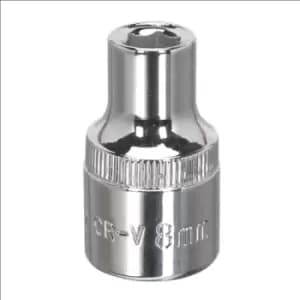 Sealey Premier WallDrive Socket 8mm 1/2"Sq Drive Fully Polished