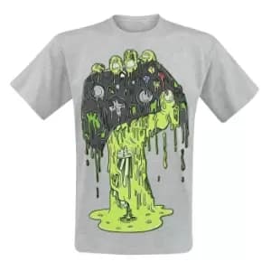 Xbox Unisex Adult Controller Zombie T-Shirt (XL) (Grey/Green Heather)
