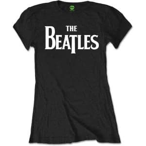 The Beatles - Drop T Logo Womens X-Large T-Shirt - Black