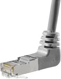 Patch Cord RJ45 CAT.5e F/UTP Angled Up Grey - 0.30 M Full Copper