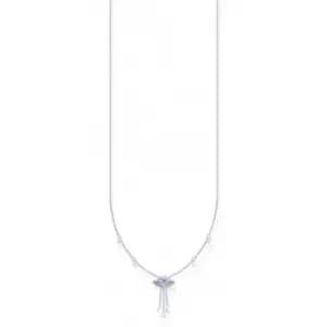 Charming Sterling Silver Enamel UFO With Stars Necklace KE2197-041-21-L45V