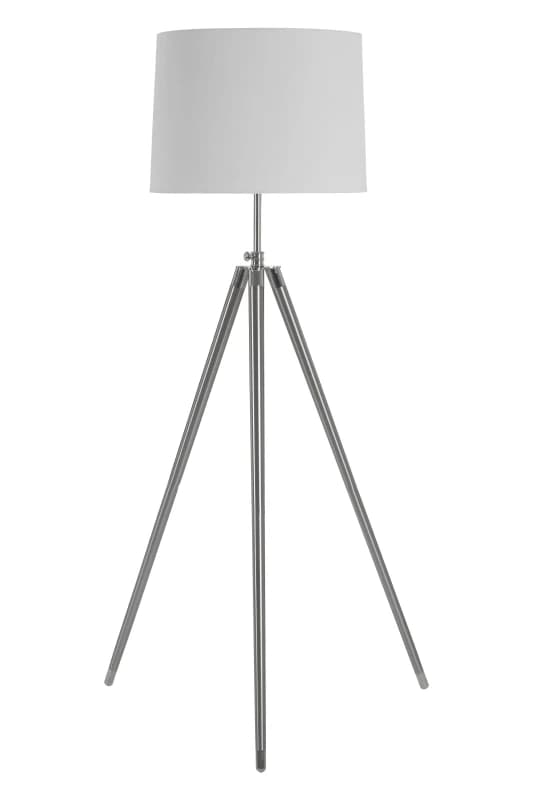 Premier Housewares Interiors by Premier Unique Tripod Floor Lamp with EU Plug Cream