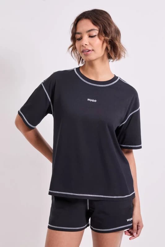 Hugo Womens Nite Lounge Set Black Size: Large Black Female L