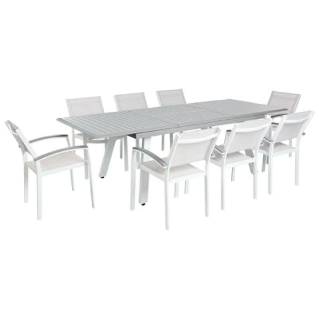 Beliani Garden Dining Set 8 Seater Pereta Metal Grey