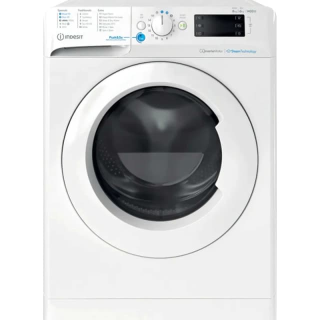 Indesit 8kg Wash 6kg Dry 1400RPM Washer Dryer - White BDE86436WVUK White