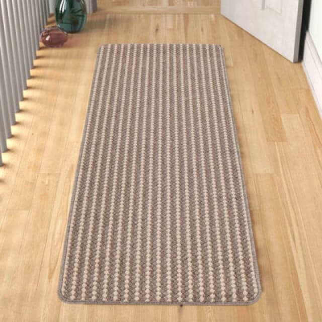 Eden Non Slip Washable Dirt Trapper Indoor Doormat - Kitchen Mats - Floor Mats - Beige 57X200 Cm