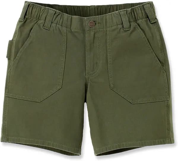 Carhartt Rugged Flex Relaxed Fit Canvas Work Ladies Shorts, brown, Size 26 for Women