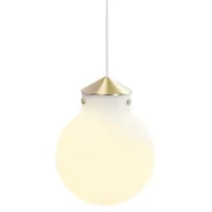 Raito 22cm Globe Pendant Ceiling Light Opal Glass, E27